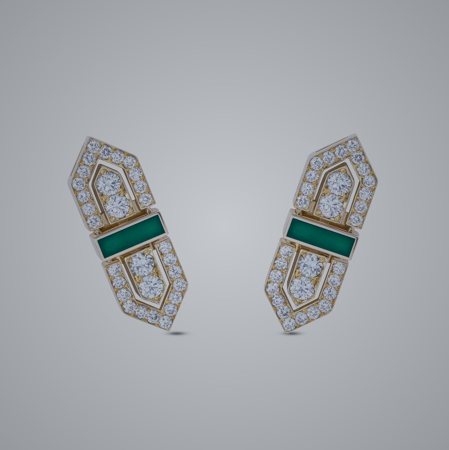 أقراط Arabesque، مينا خضراء